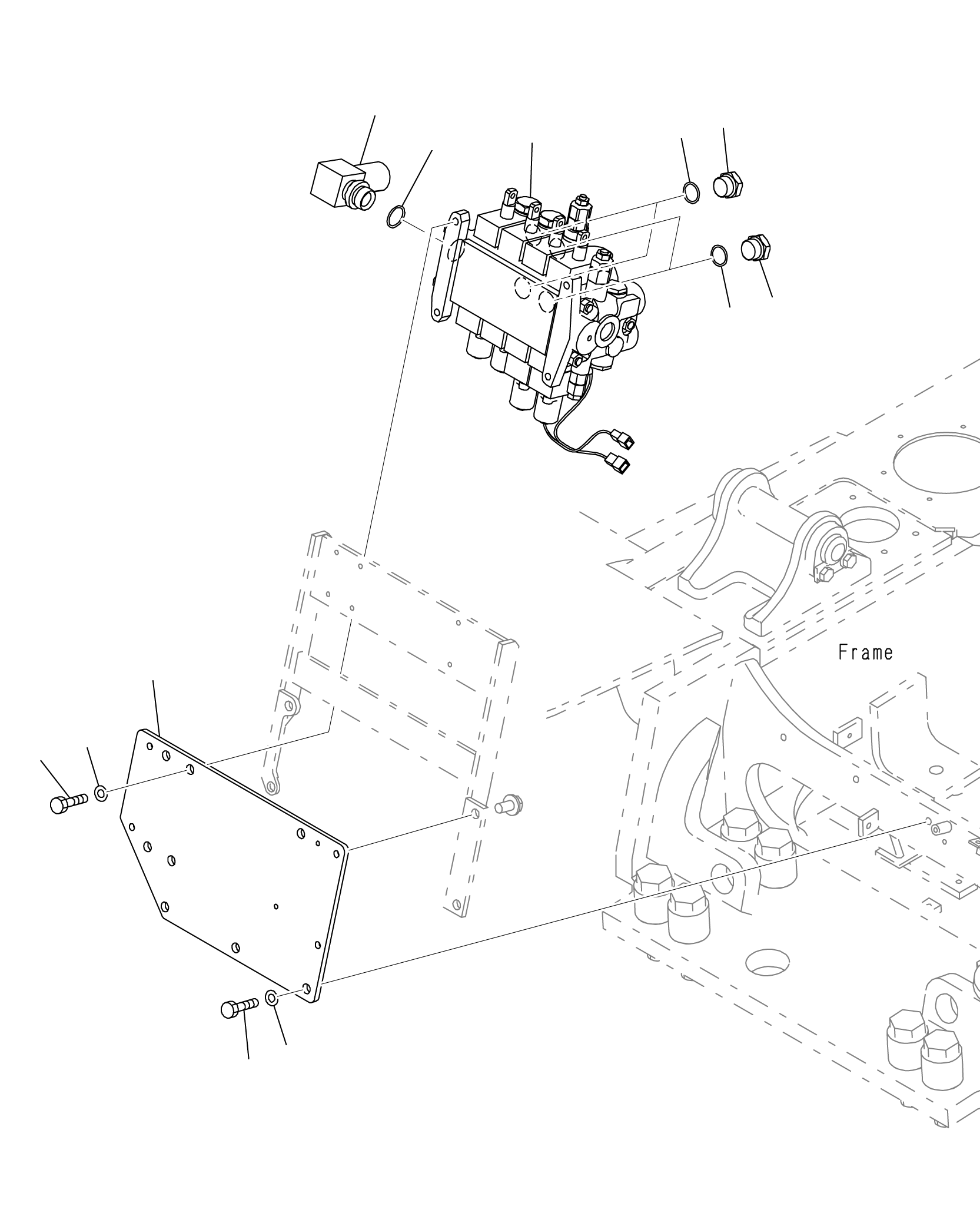 CONTROL VALVE ASSY, 4-SPOOL 3FD-61-31411 KOMATSU