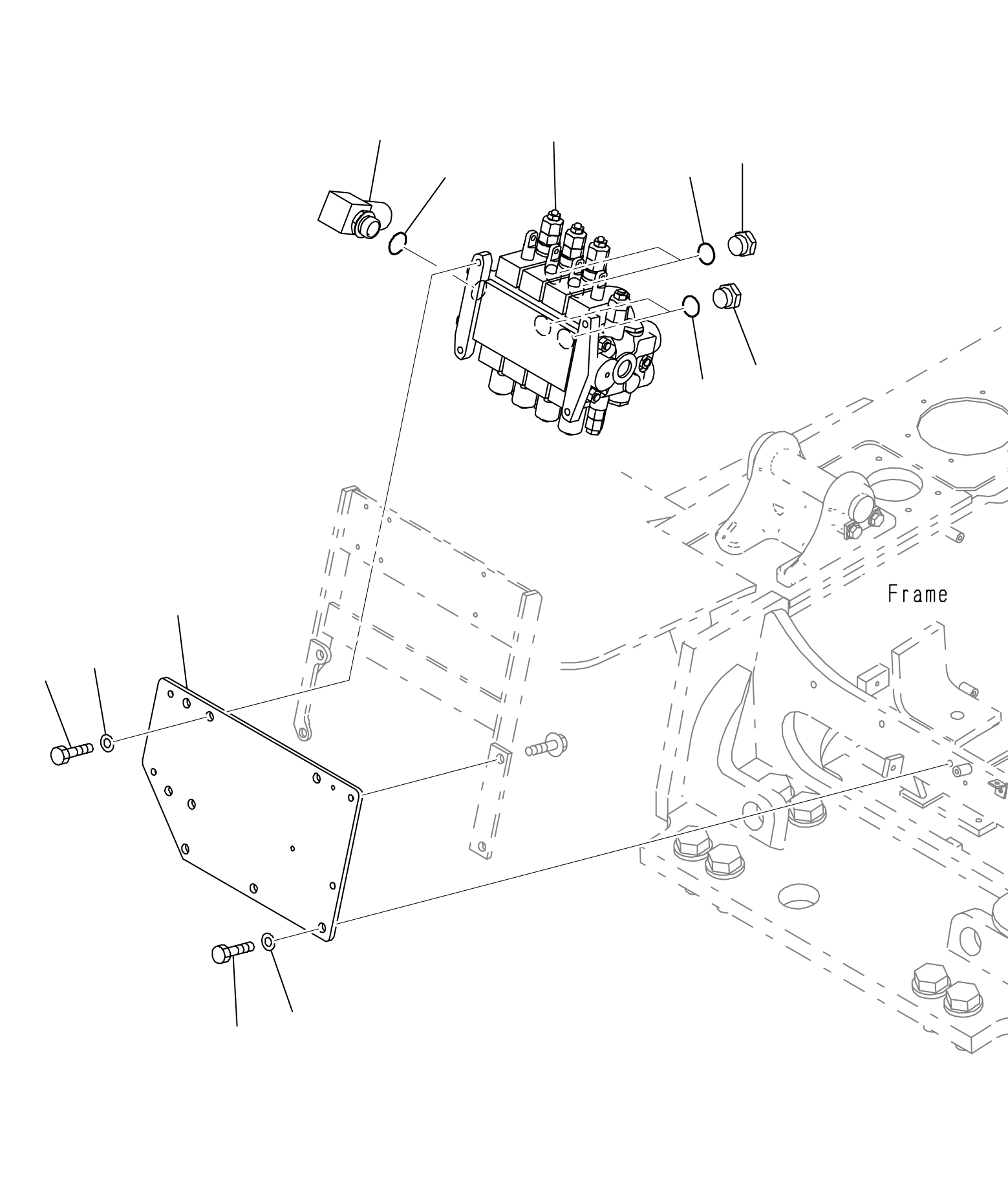 CONTROL VALVE ASSY, 4-SPOOL (TPEM) 3FD-61-34710 KOMATSU