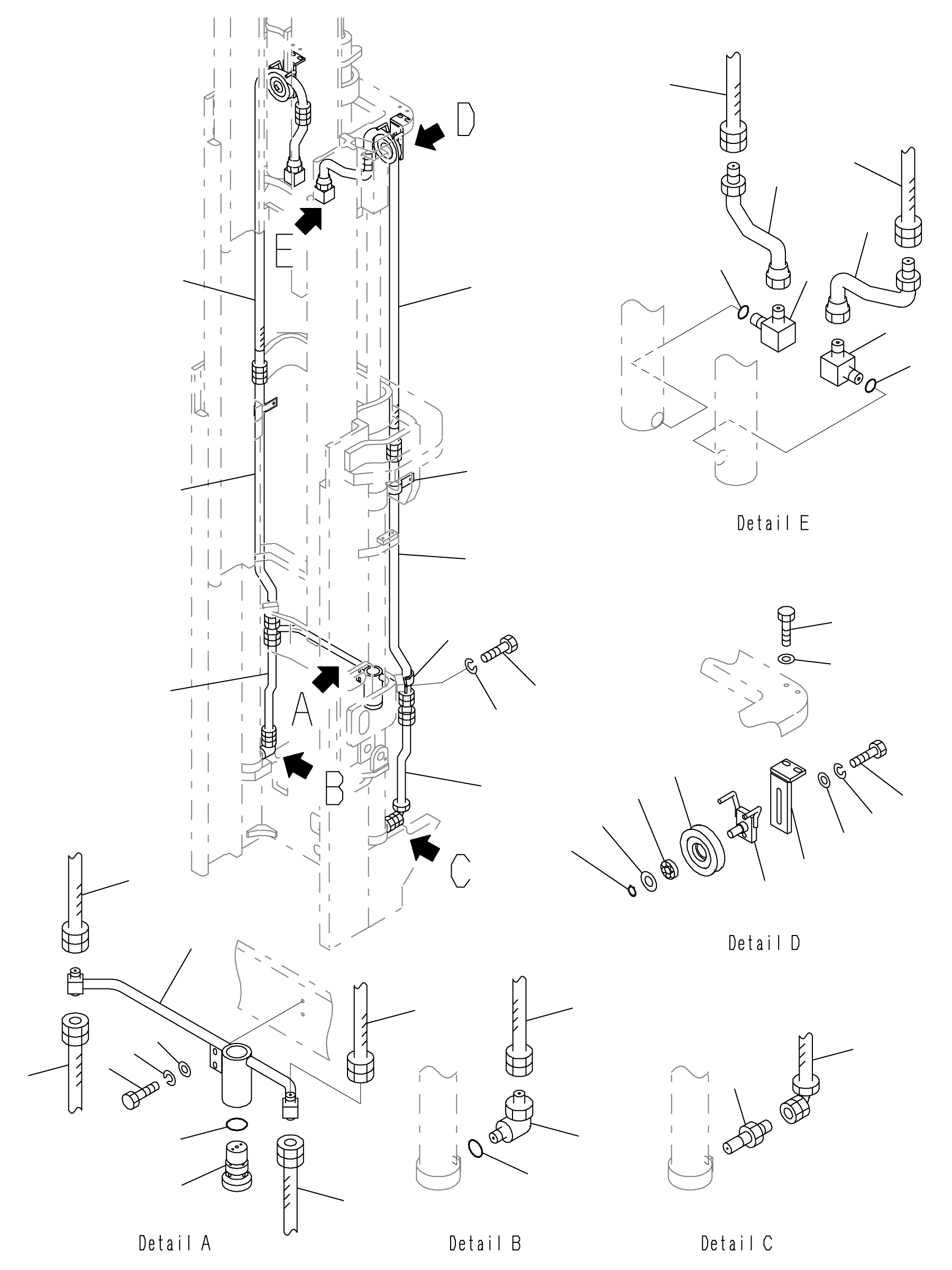 PIPE, LH 3FD-T4-64121SG KOMATSU