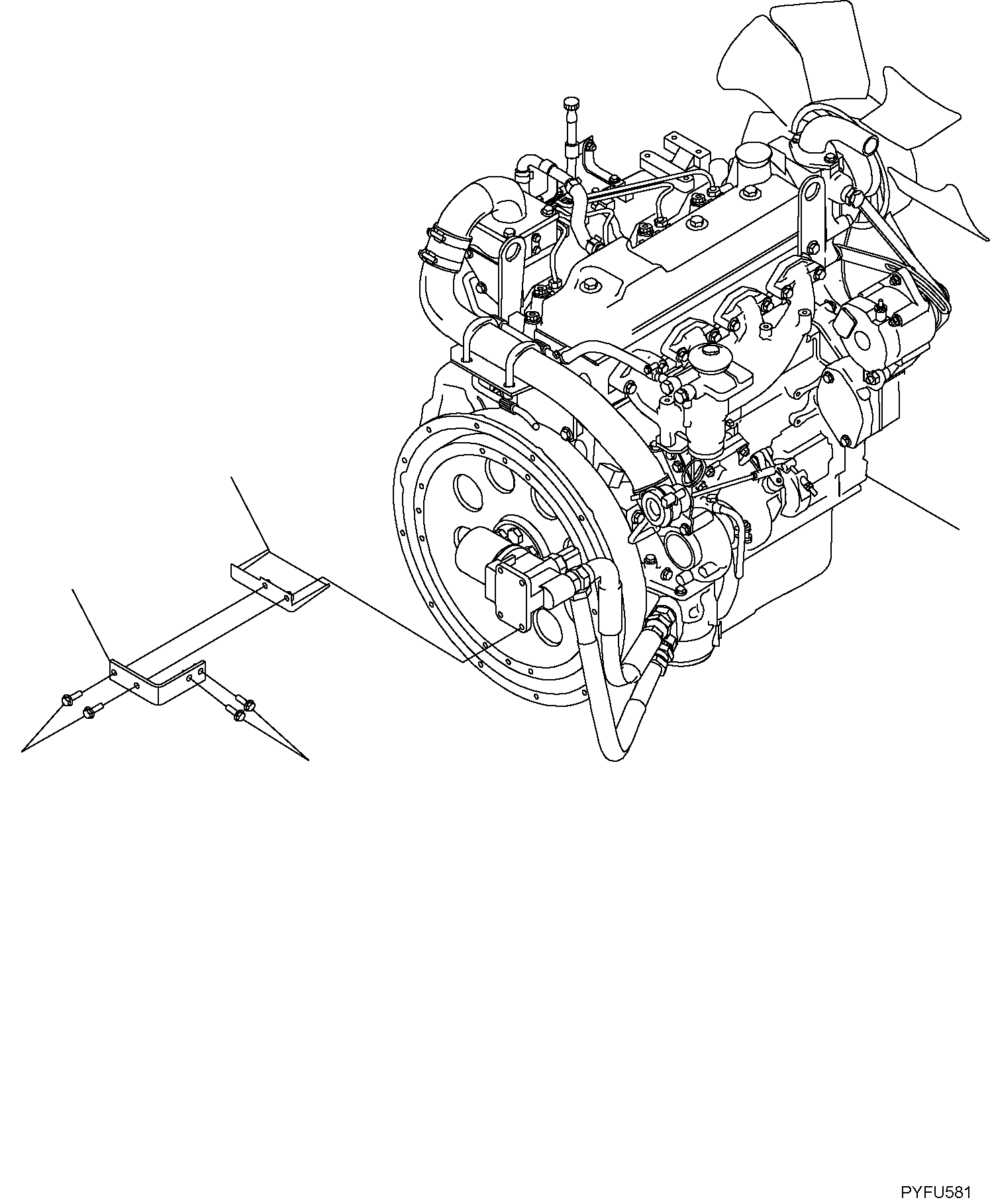 ENGINE ASSY, S4D95LE TIER 2 37C-1DC-5111 KOMATSU