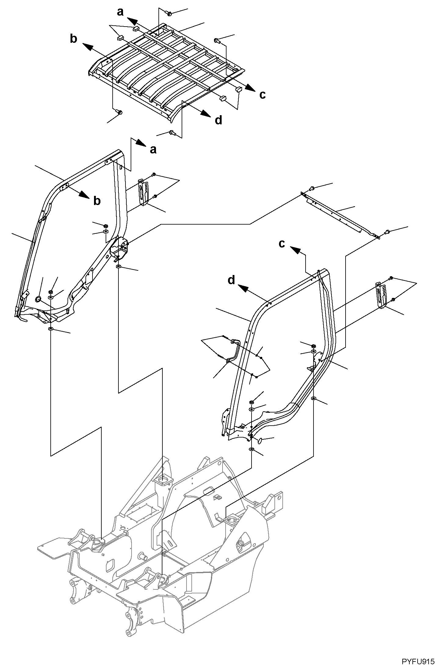 STAY, R.H. 3EC-51-53330 KOMATSU