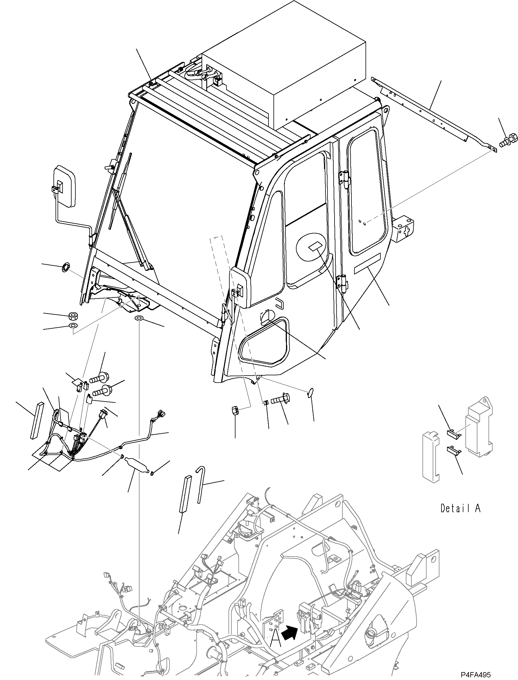 STEEL CAB ASSY (WITH COOLER) 37C-1UA-5030 KOMATSU