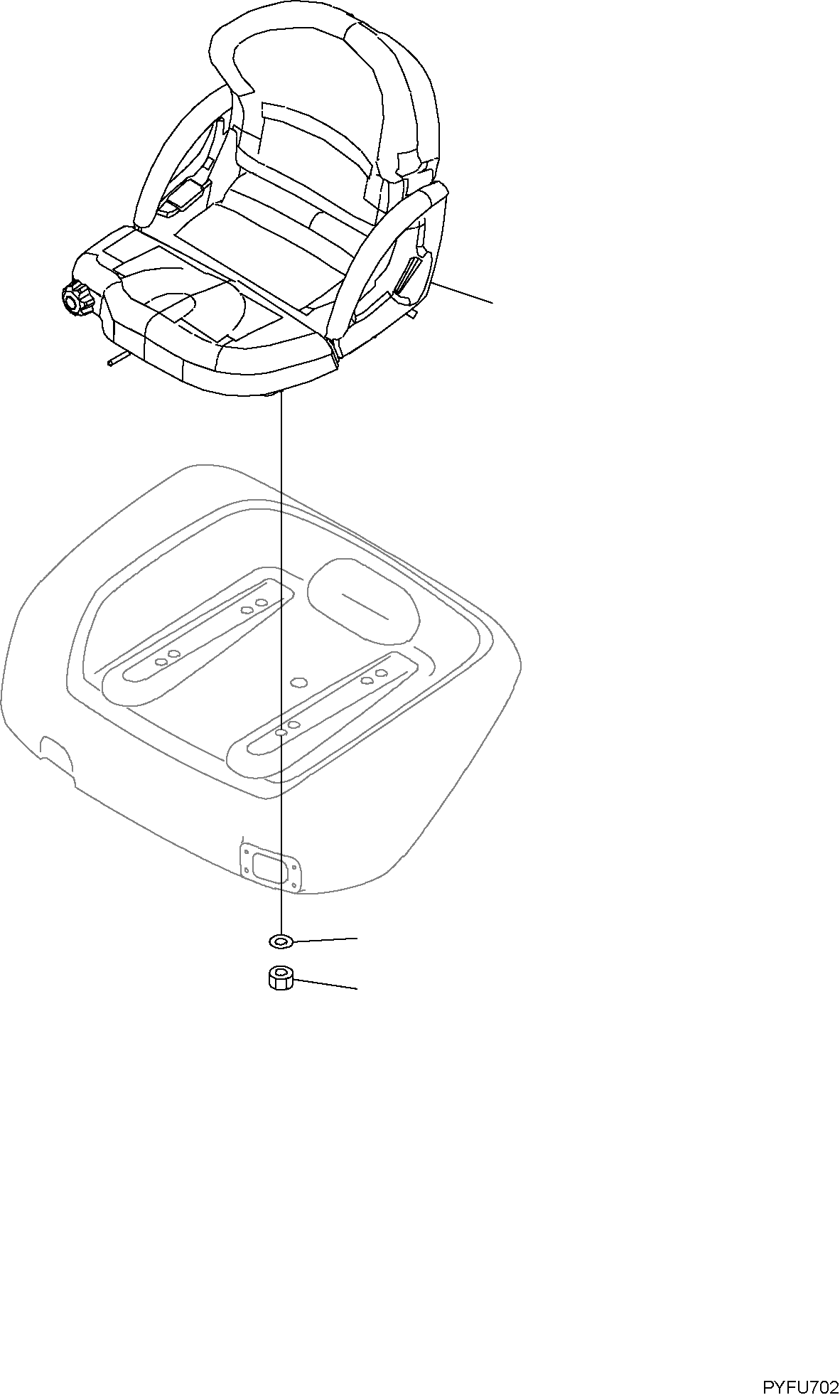 SEAT, SUSPENSION 3EB-50-51365 KOMATSU