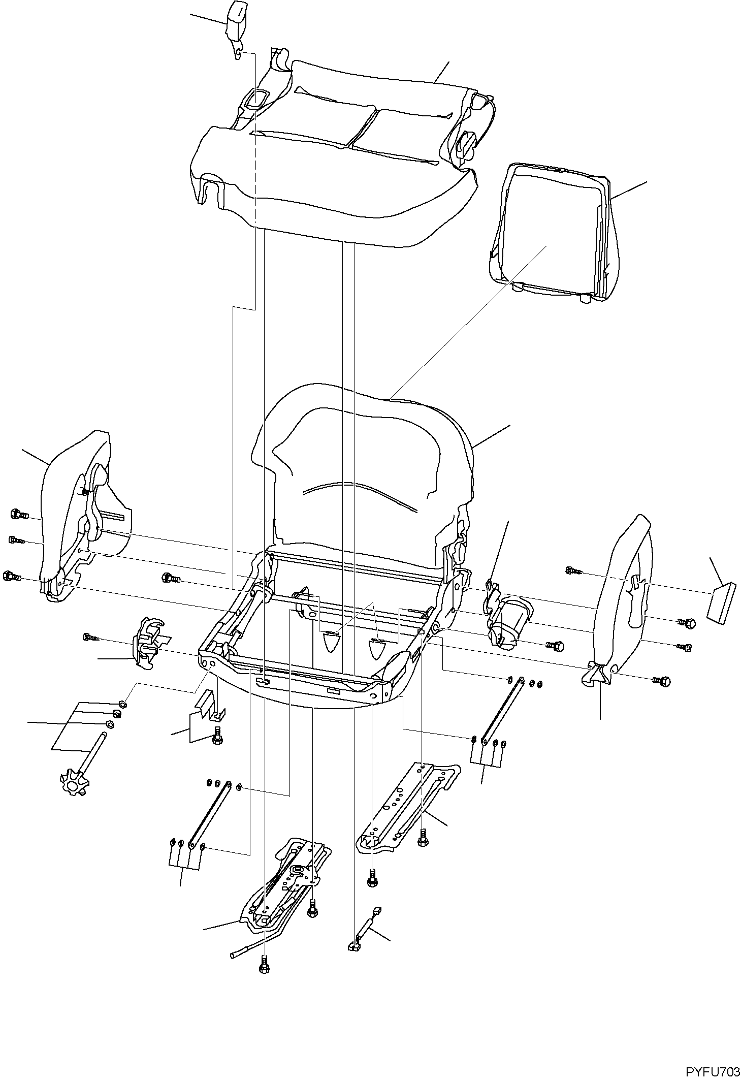 SEAT, SUSPENSION 3EB-50-51214 KOMATSU