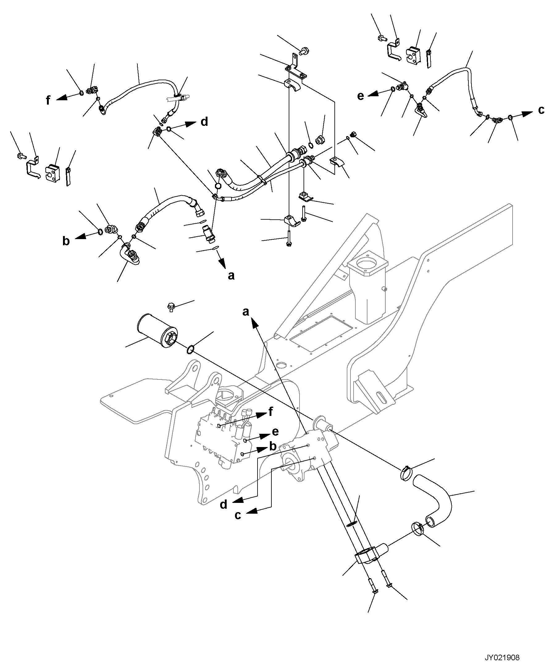 CLAMP (132) 37F-1PC-2220 KOMATSU