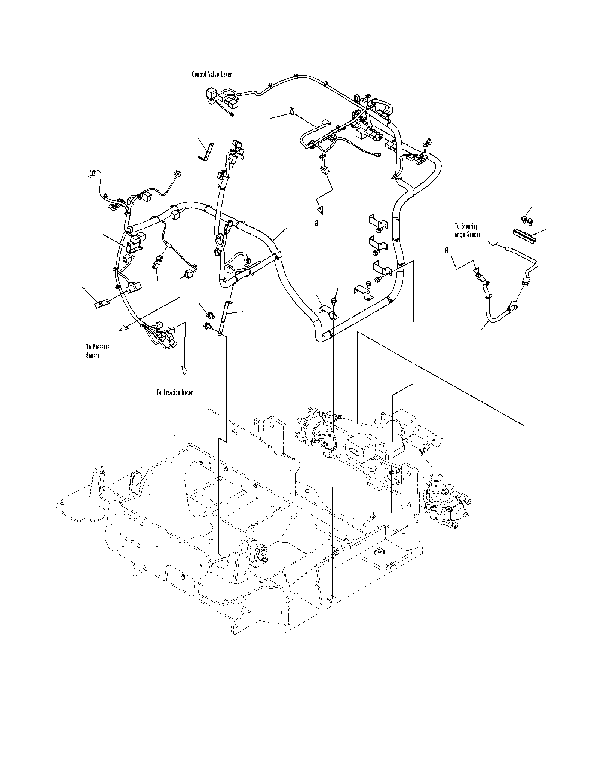 WIRE HARNESS (UL SPEC) (FOR BACK-UP BUZZER W/ VOLUME ADJUST; AUTOMATIC FORK LEVELING) 37A-2FM-5022 KOMATSU