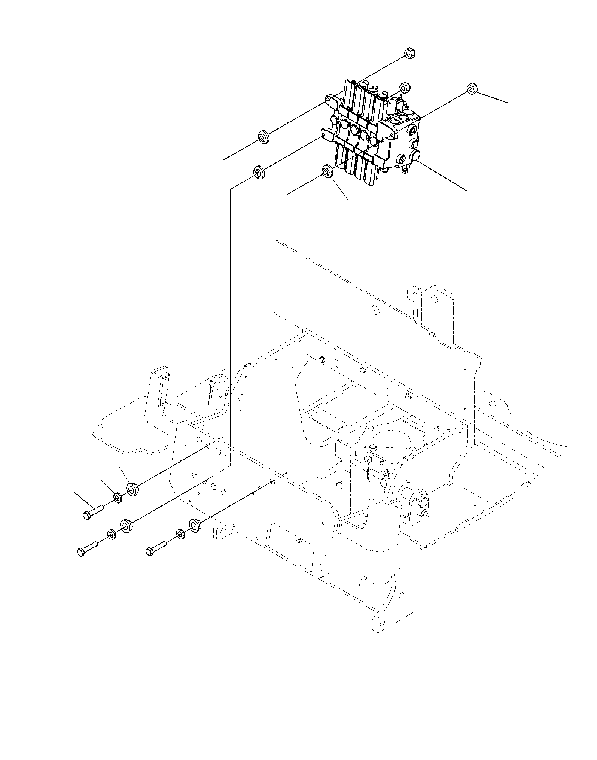 CONTROL VALVE ASSY, WITH PORT RELIEF ON 3RD AND 4TH VALVES 3BA-61-71911 KOMATSU