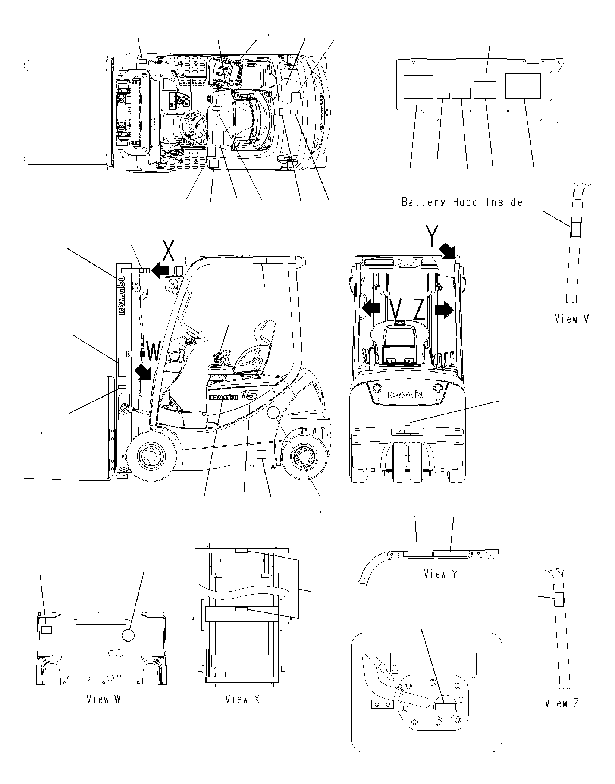PLATE, HANGING INSTRUCTION 3BA-96-76510 KOMATSU