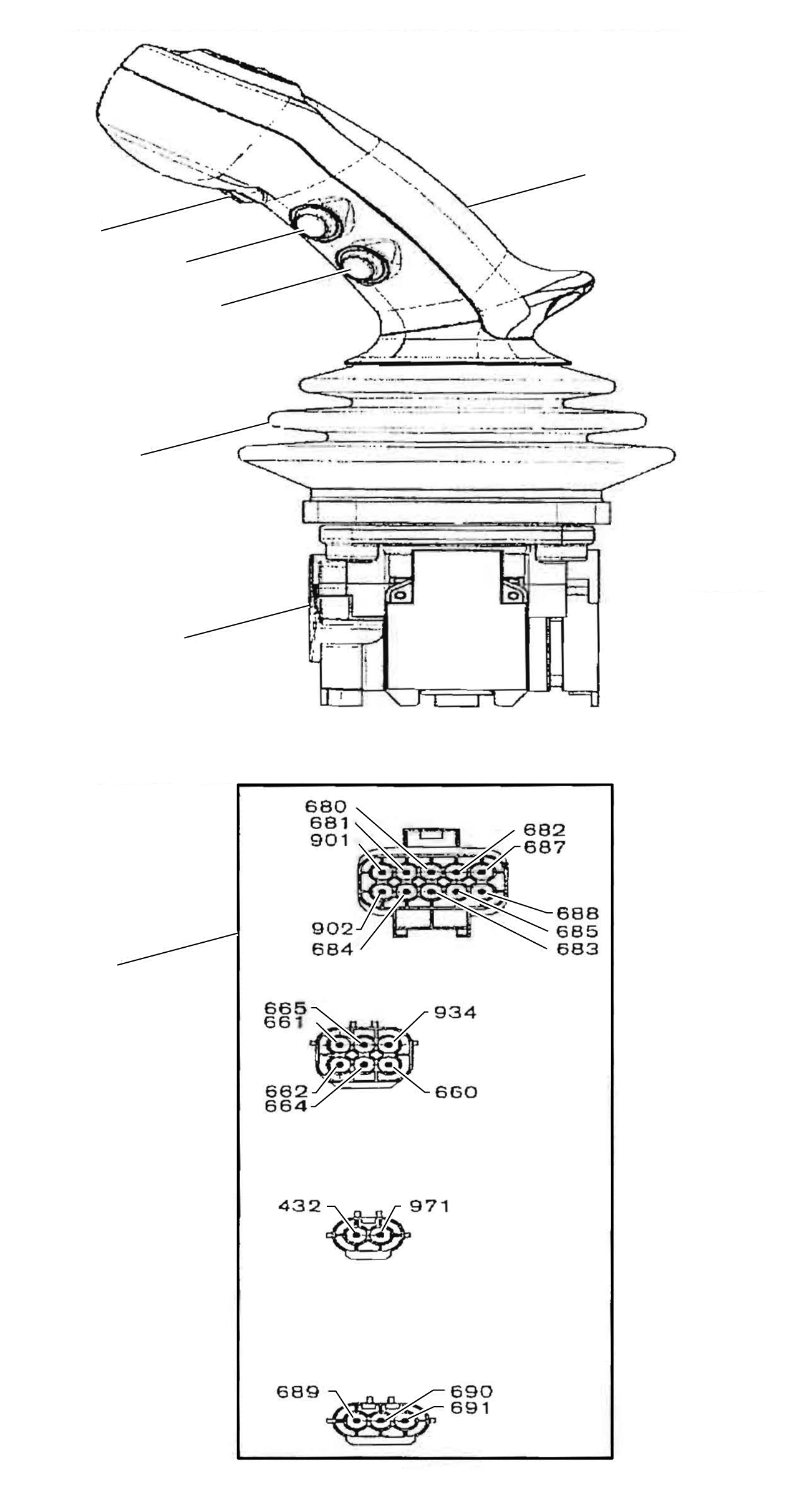 MULTIFUNCTION CONTROL HANDLE 18012-8G600 KOMATSU