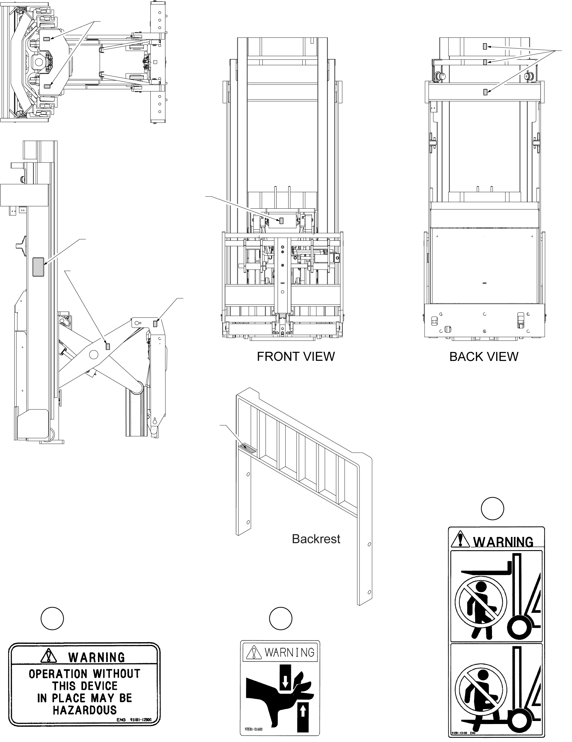 DECAL, WARNING CC93181-12800 KOMATSU