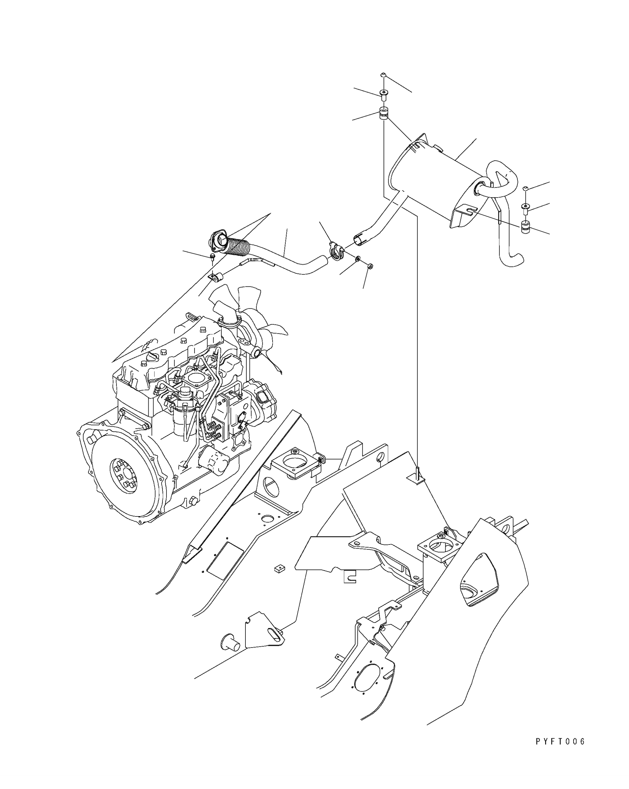 Глушитель 3EB-03-51112 KOMATSU