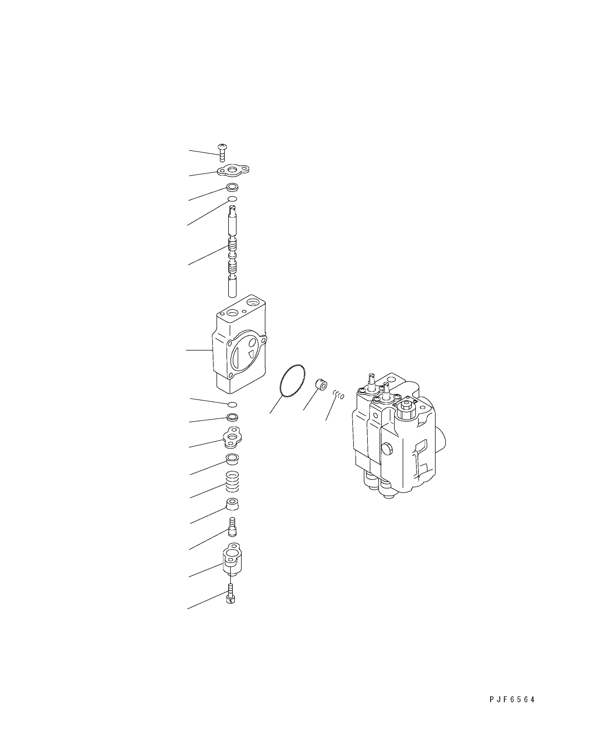 SPOOL SECTION ASSY 30A-61-11790 KOMATSU