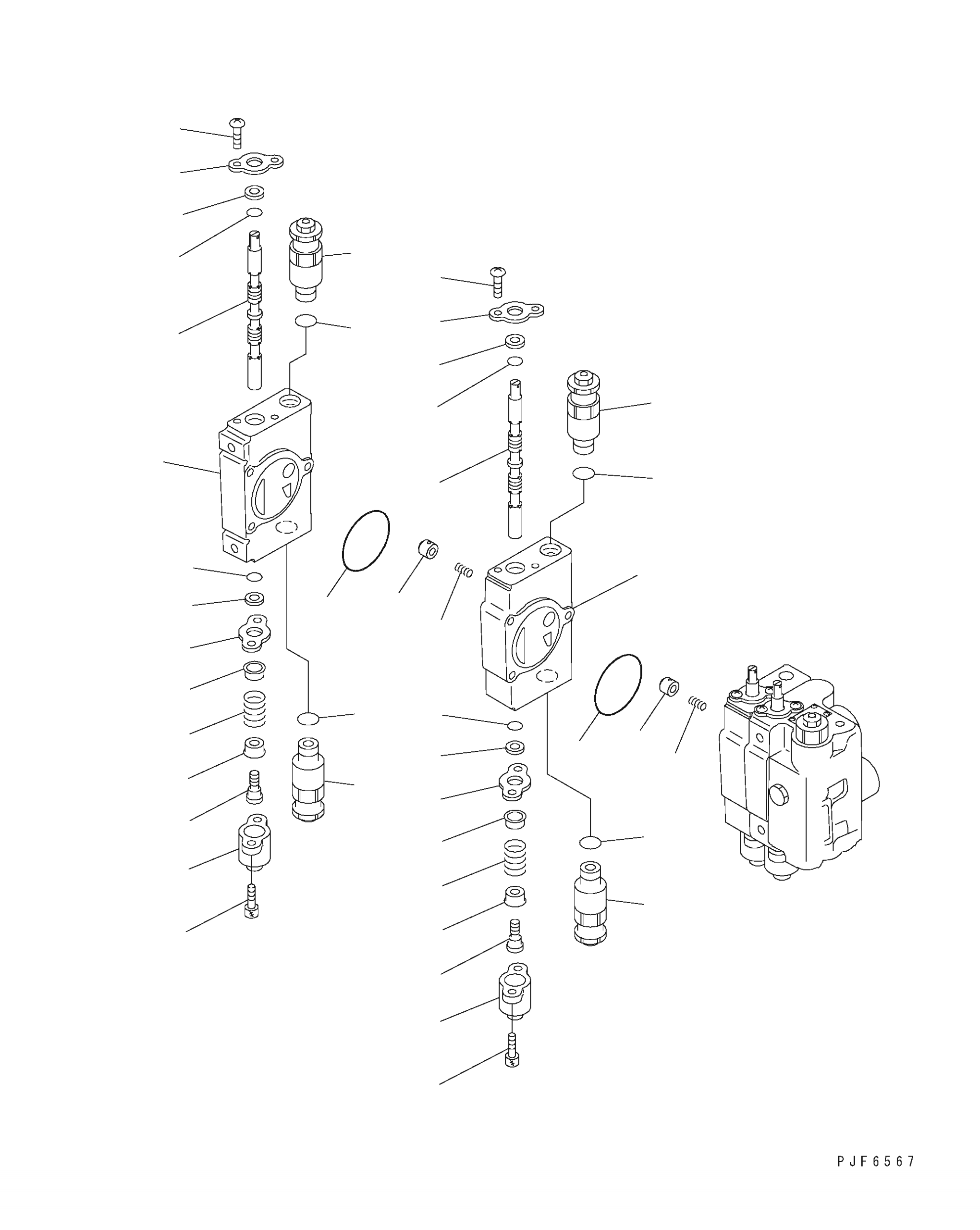 SPOOL SECTION, ATTACHMENT 30B-61-11270 KOMATSU