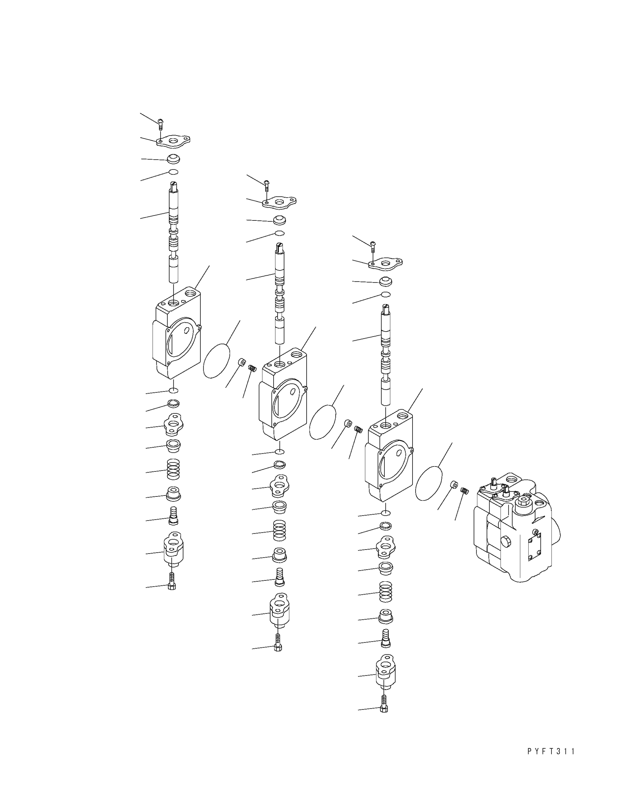 SPOOL SECTION, ATTACHMENT 30B-61-11280 KOMATSU