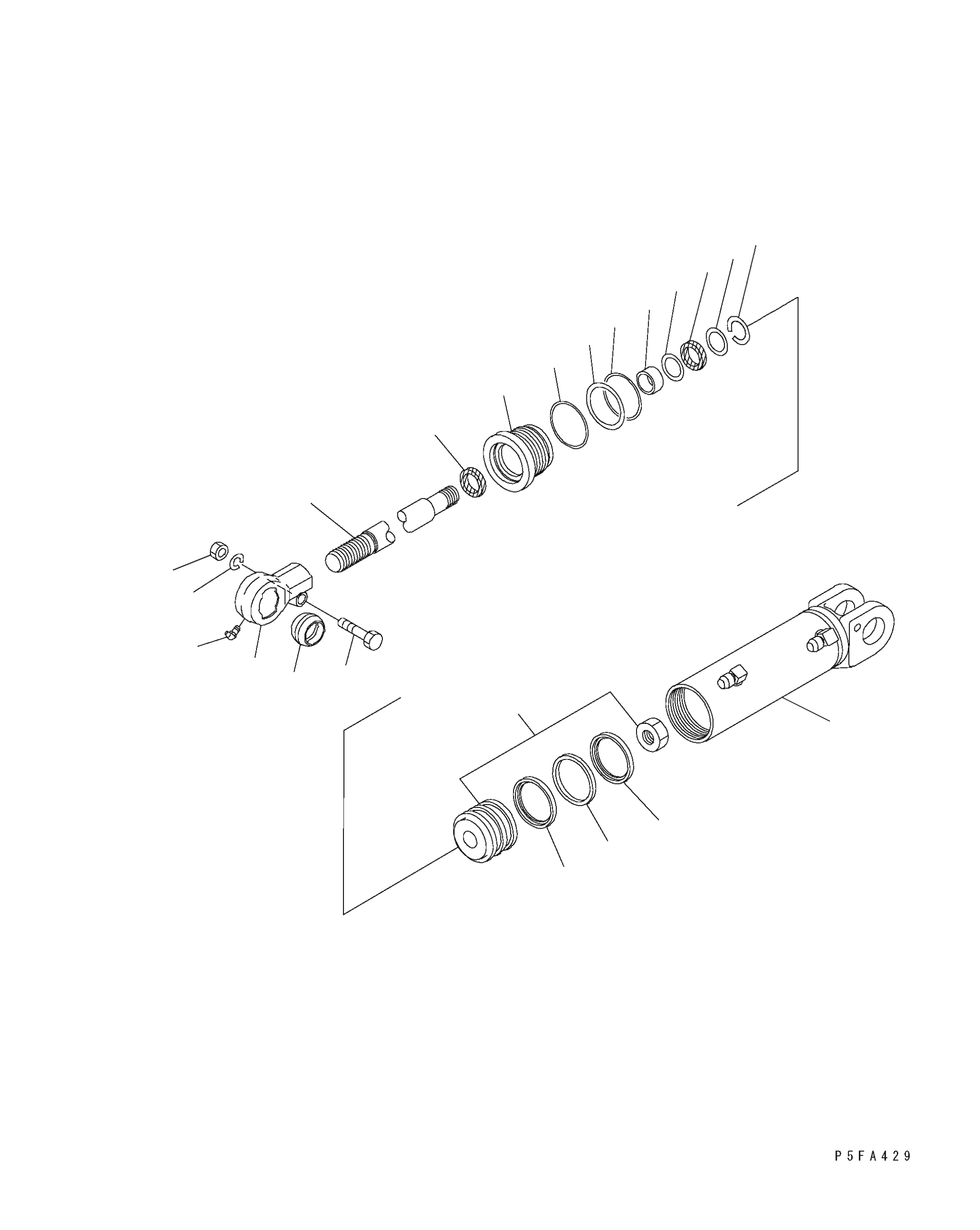 CYLINDER TUBE (R.H.) 3EB-64-54150 KOMATSU