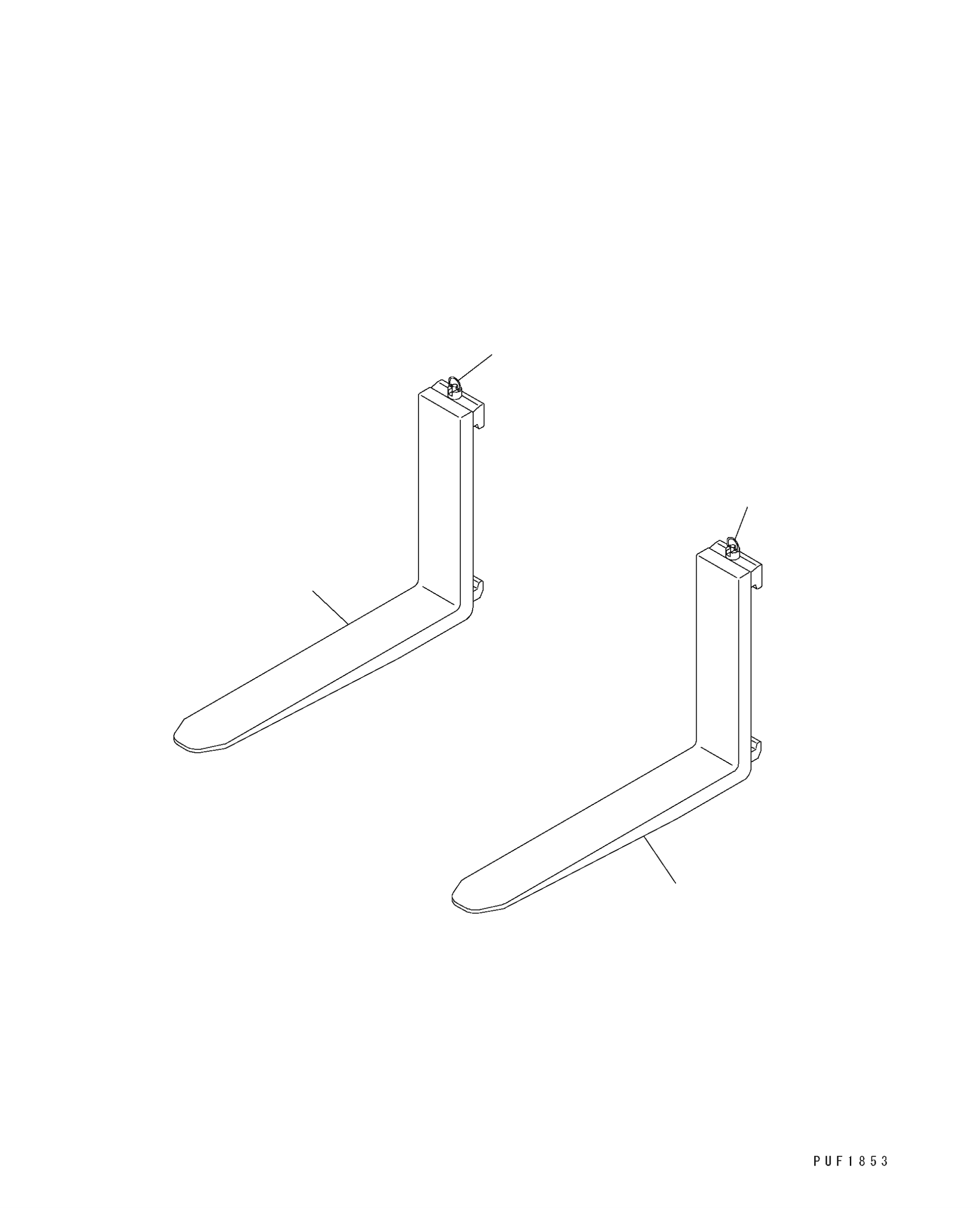 FORK (L=1820) 30B-7C1-6580NK KOMATSU
