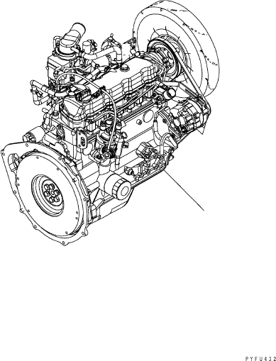 ENGINE, K25 37B-1DA-5815 KOMATSU