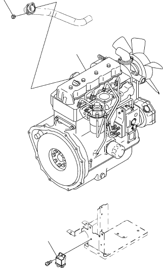 ENGINE, 4D98E 37B-1DE-6744 KOMATSU