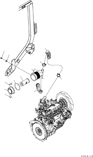 AIR CLEANER ASSY 3EB-01-42710 KOMATSU