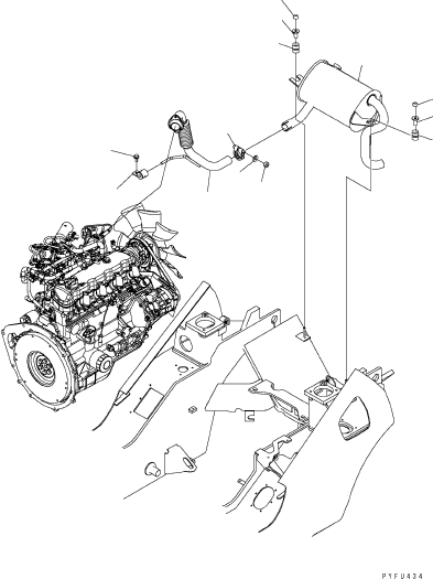 MUFFLER, CATALYZER 3EB-03-62710 KOMATSU