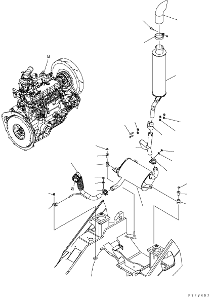 MUFFLER, CATALYZER 3EB-03-62310 KOMATSU