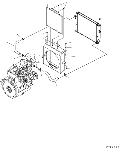 Шланг 3EB-04-63221 KOMATSU