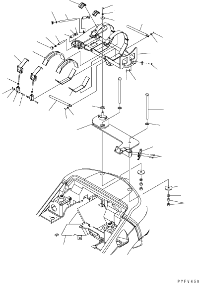 BRACKET ASSY 3EB-05-68590 KOMATSU