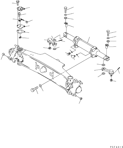 CYLINDER, POWER STEERING 3EB-64-51113 KOMATSU