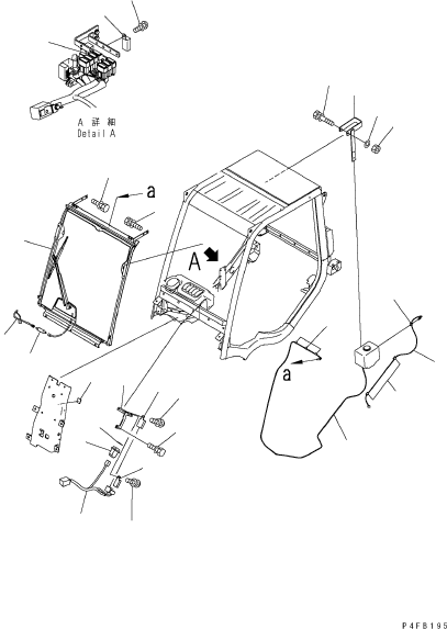 FRONT WINDOW, LOW HEAD GUARD TYPE 37B-1VA-5212 KOMATSU