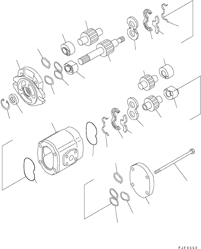 GEAR KIT FRONT PUMP (FG20/25 AND FG20N/25N) 30B-60-11301 KOMATSU
