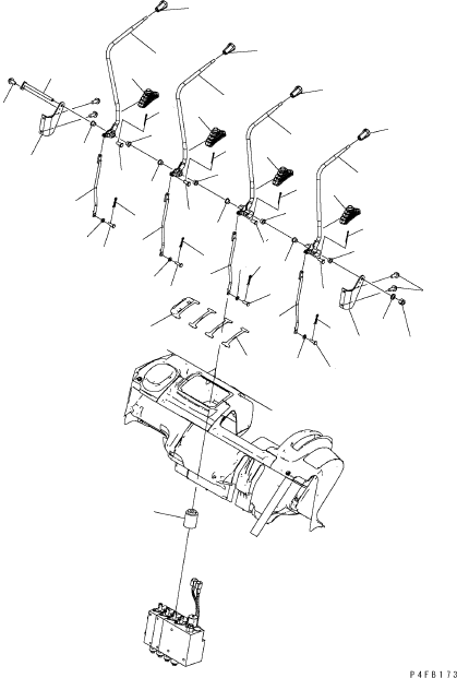 LEVER (FISHERY SPEC.) 37B-1HC-4041 KOMATSU