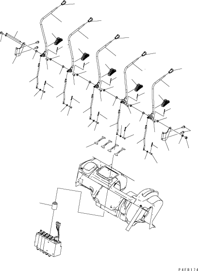 LEVER (FISHERY SPEC.) 37B-1HC-4051 KOMATSU