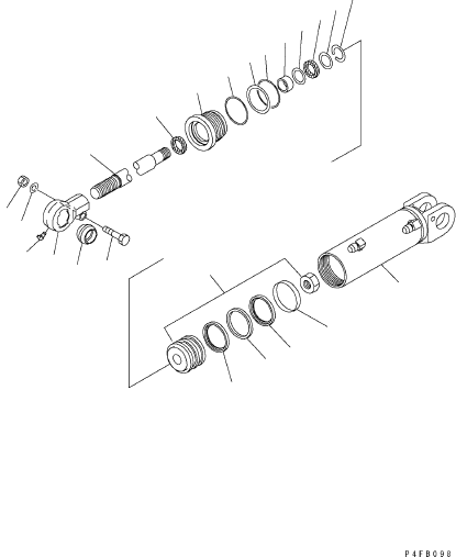 TILT CYLINDER (L.H.) (6/6) 37B-1JA-5294UA KOMATSU