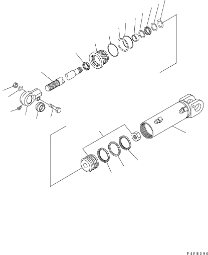 TILT CYLINDER (R.H.) (6/6) 37B-1JA-5533UA KOMATSU