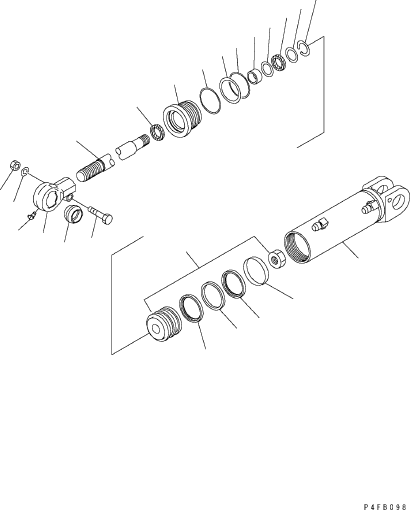 TILT CYLINDER (R.H.) (6/10) 37B-1JA-5364UA KOMATSU