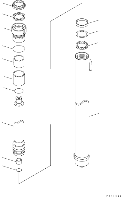 CYLINDER (6.5M) KBB6567-07501 KOMATSU