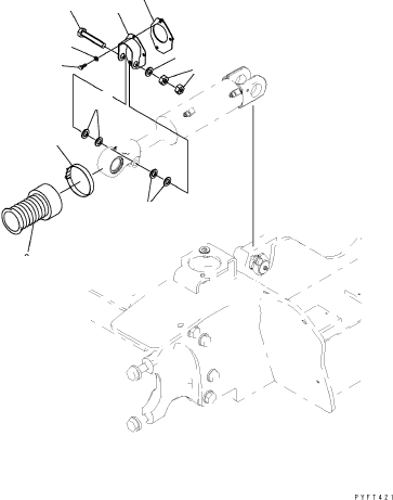 BOOT, L.H. 3EB-64-56150 KOMATSU