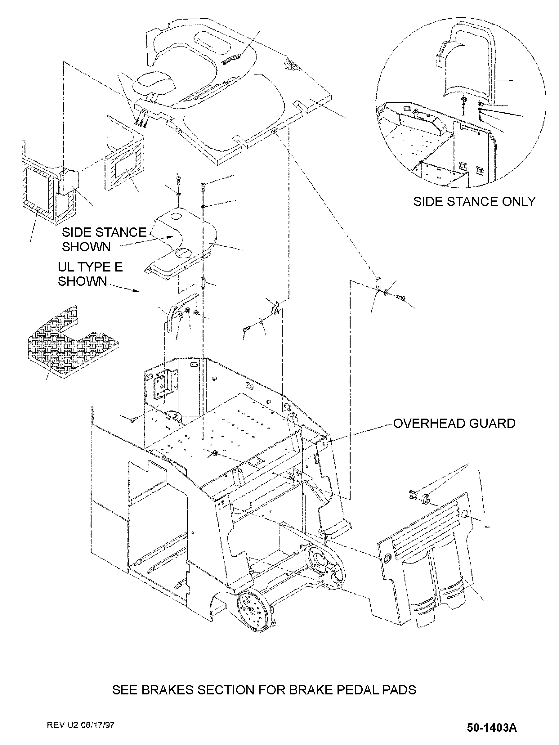 SIDE STANCE ARMREST INSTALLATION KIT (OPT. ON SIDE STANCE) BS501425 KOMATSU