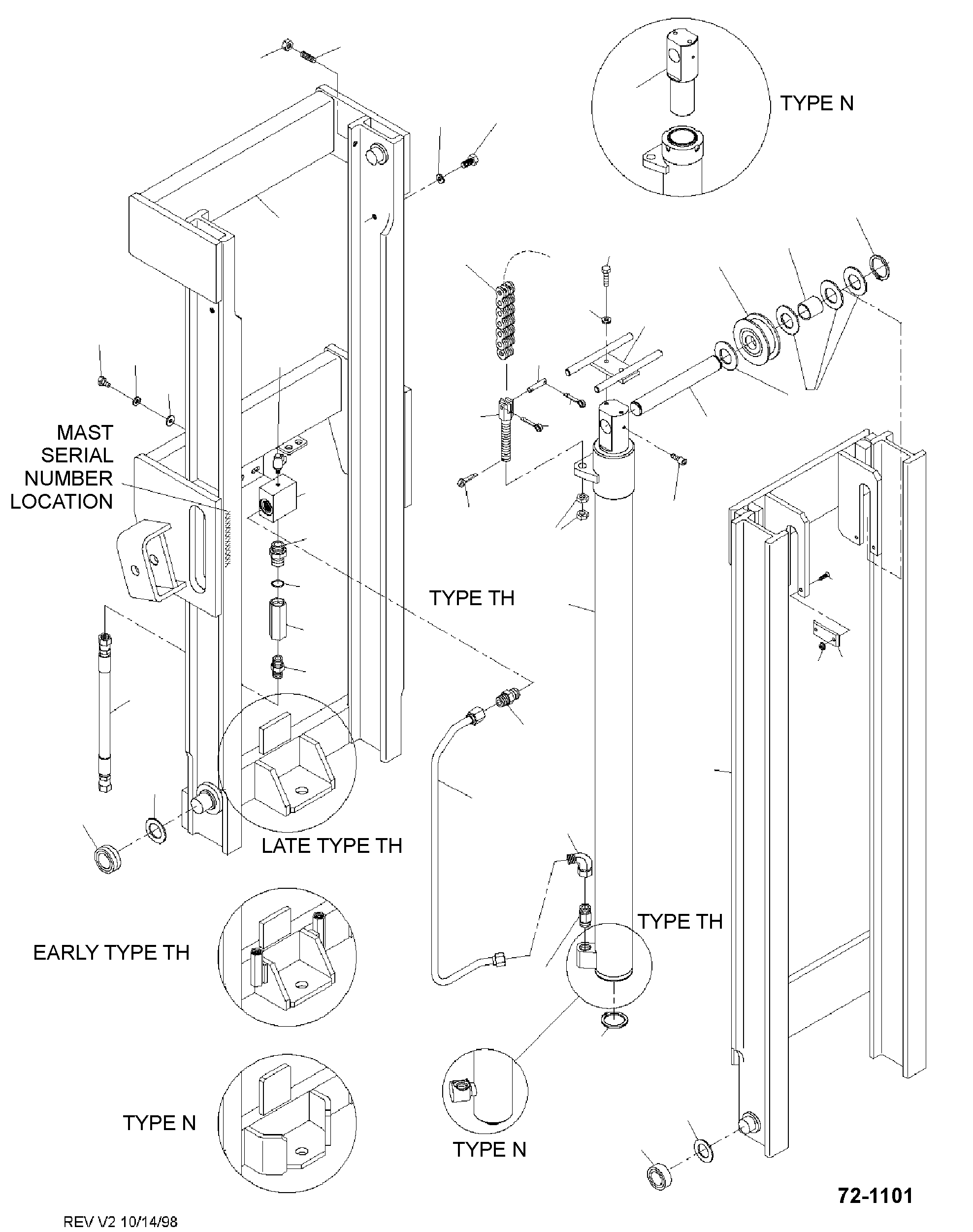 TUBE, CYLINDER - JUNCTION BLOCK, 3/4 IN. (TYPE TH CYLINDER) BS502776 KOMATSU