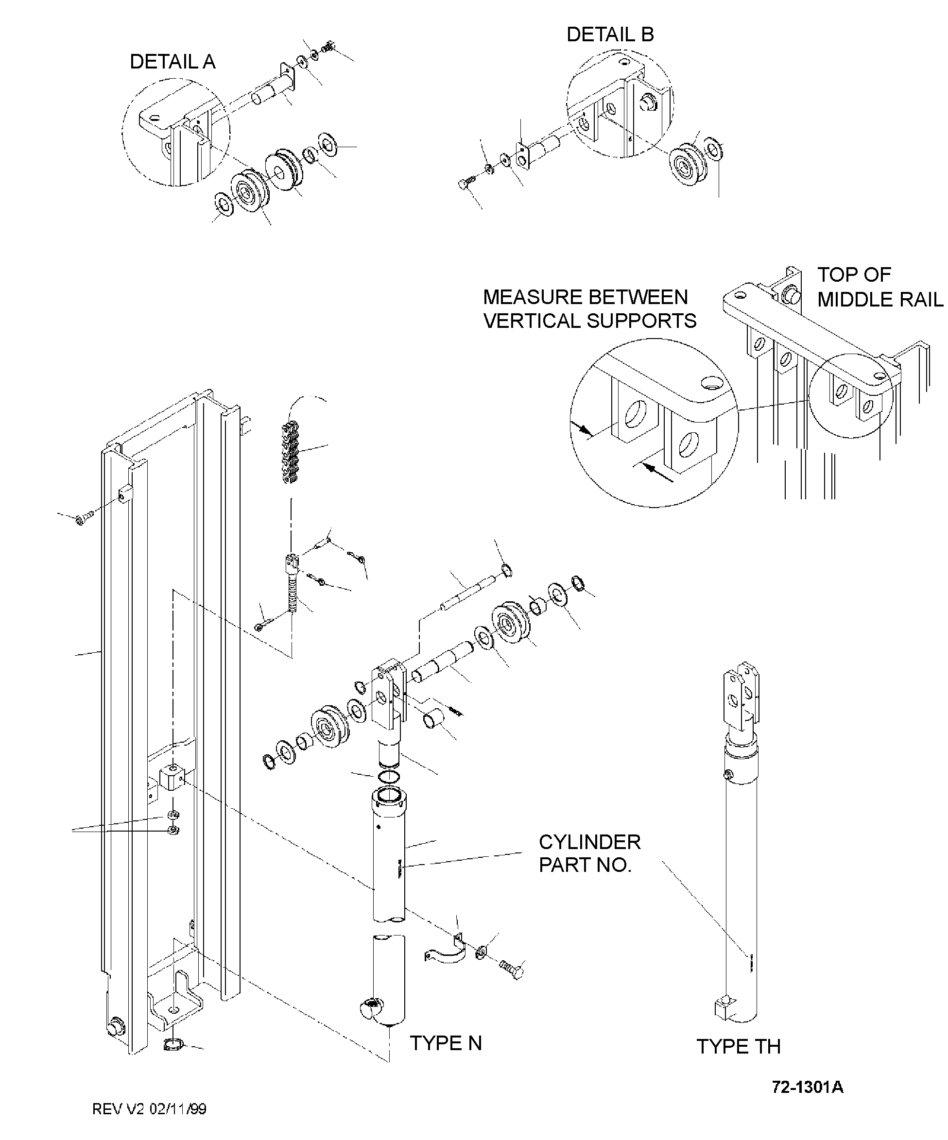 CHAIN/HOSE SAFETY GUIDE, 7.88 IN. (DOUBLE INTERNAL REEVING) BS501064 KOMATSU
