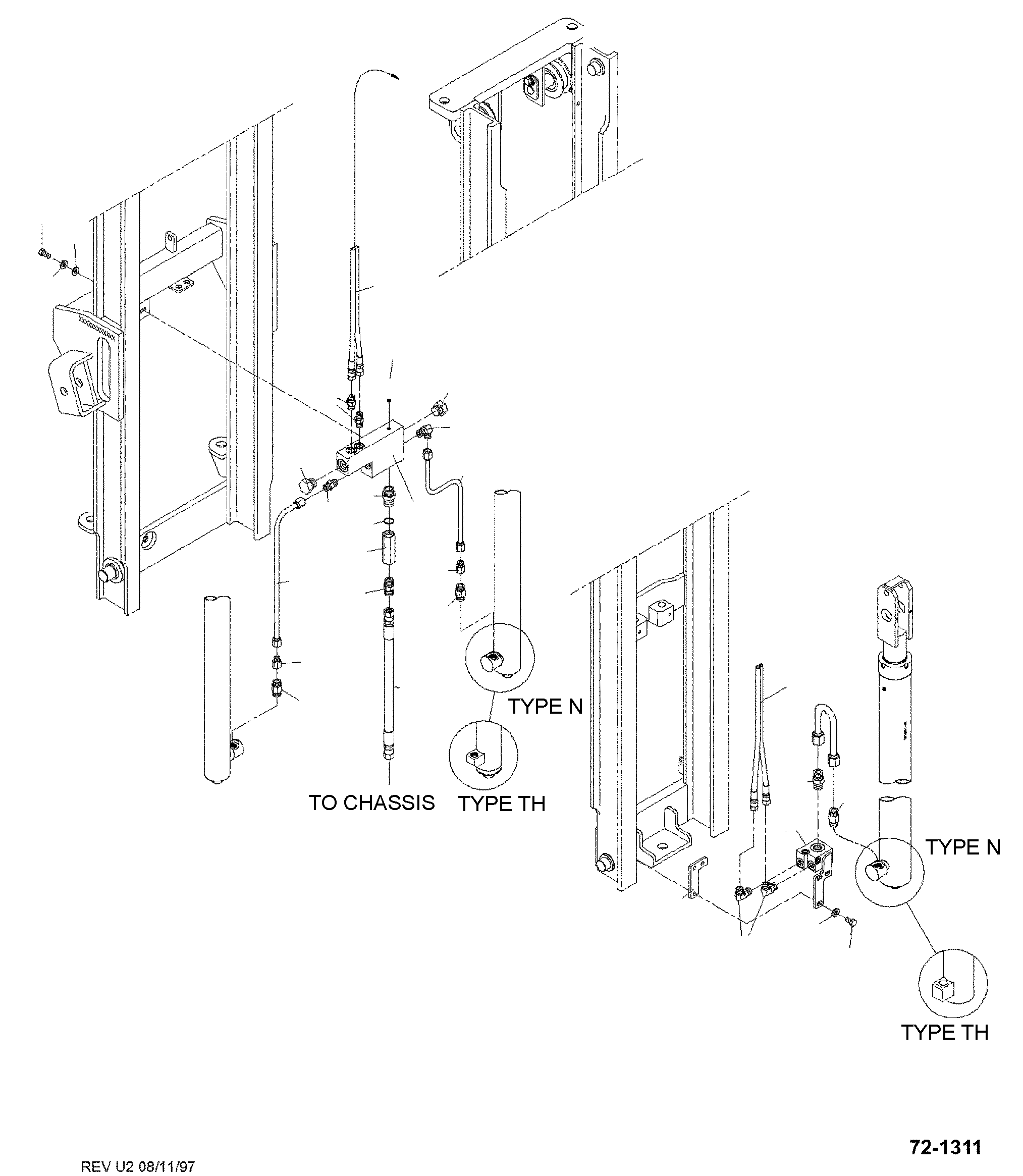 DISTRIBUTOR BLOCK, CENTER CYLINDER, FS15-23SH BS501044 KOMATSU