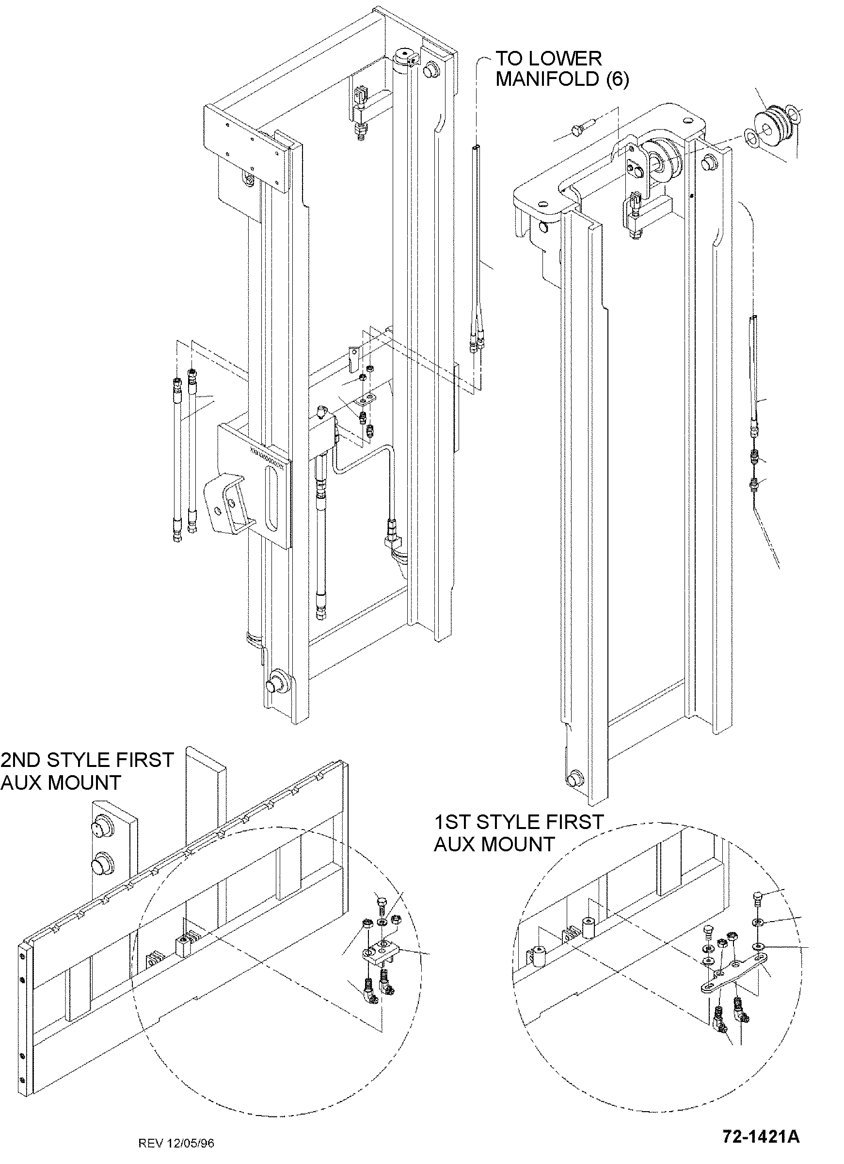 AUXILIARY CARRIAGE MOUNT BRACKET 6320009 KOMATSU