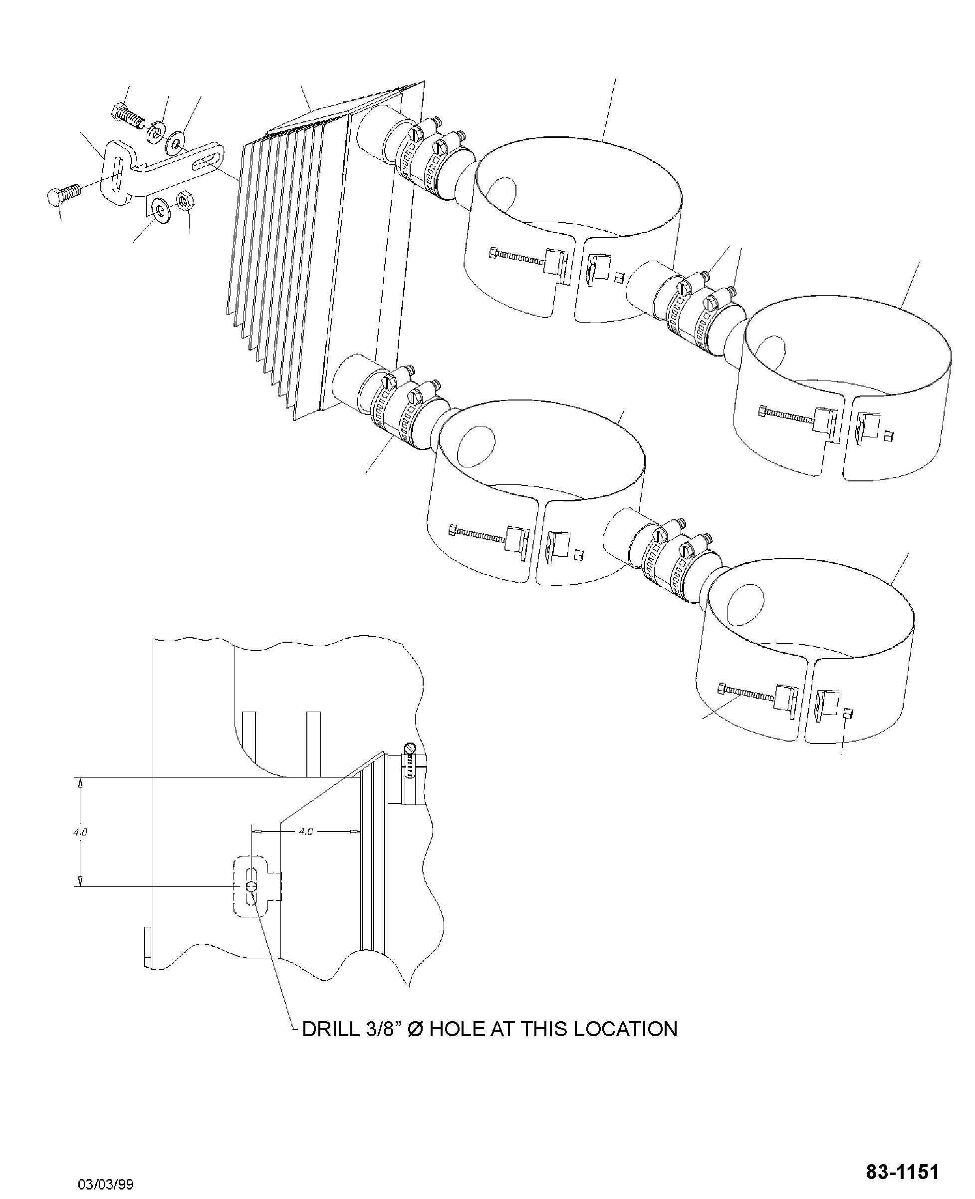 TOP RIGHT MOTOR BAND (FS15-23SHE) BS501404 KOMATSU