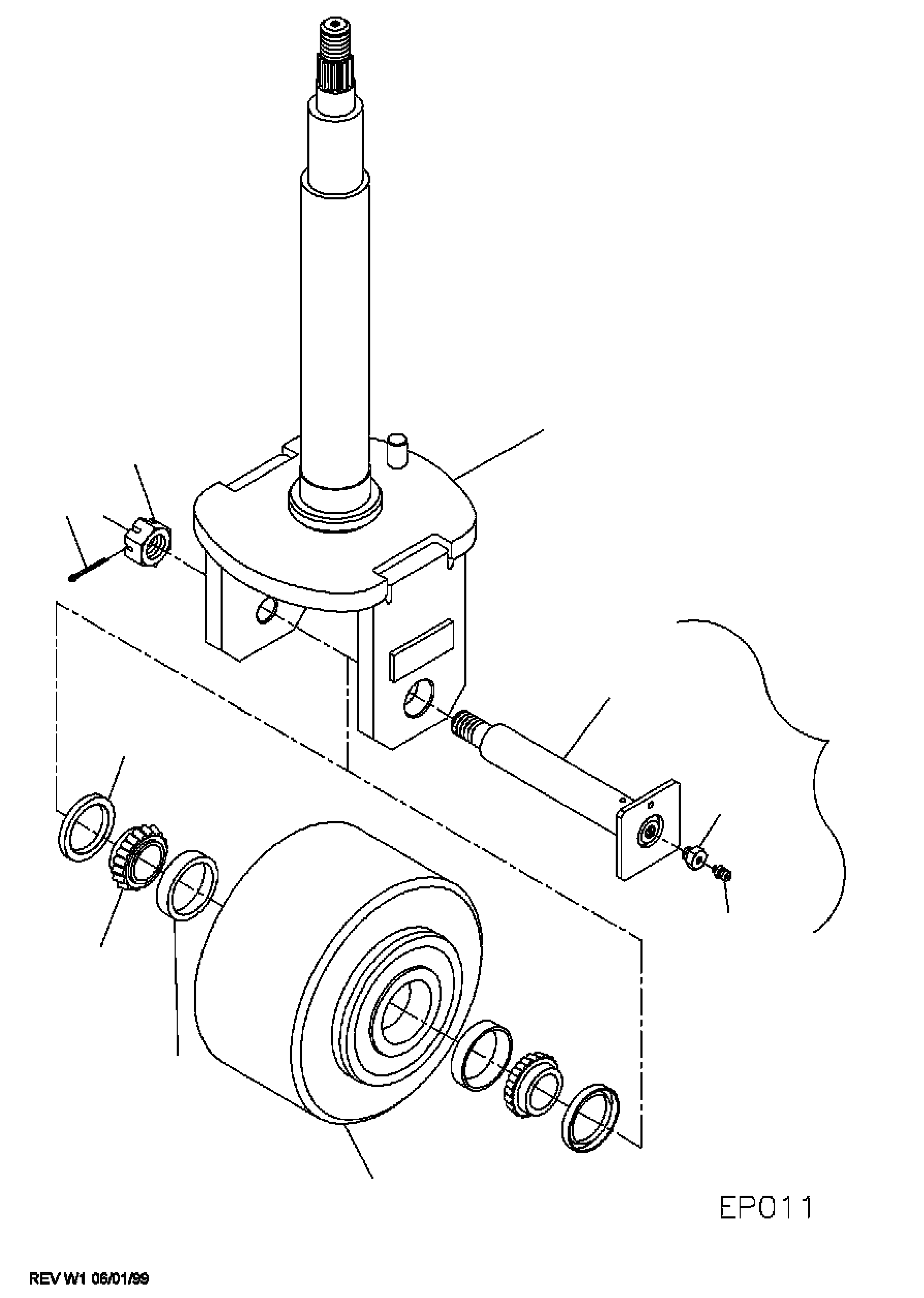 STEER FORK 308012-03 KOMATSU