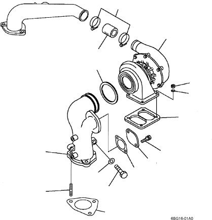 TURBOCHARGER ASSY (SEE FIG, 6BG16-02A0). (1-14400-403-0) KOMATSU