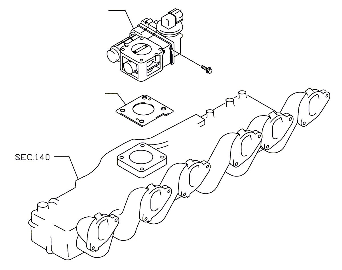 CHAMBER ASSY, THROTTLE 16119-FU460 KOMATSU