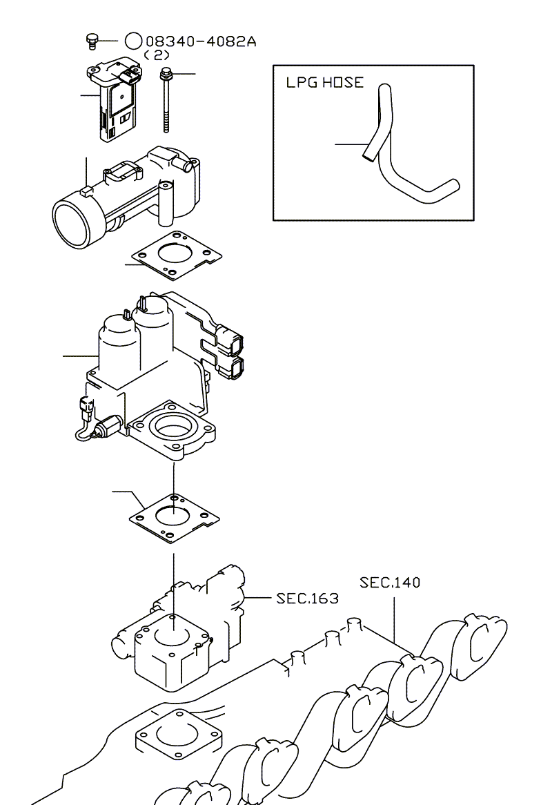 HOSE, LPG 16901-GY960 KOMATSU