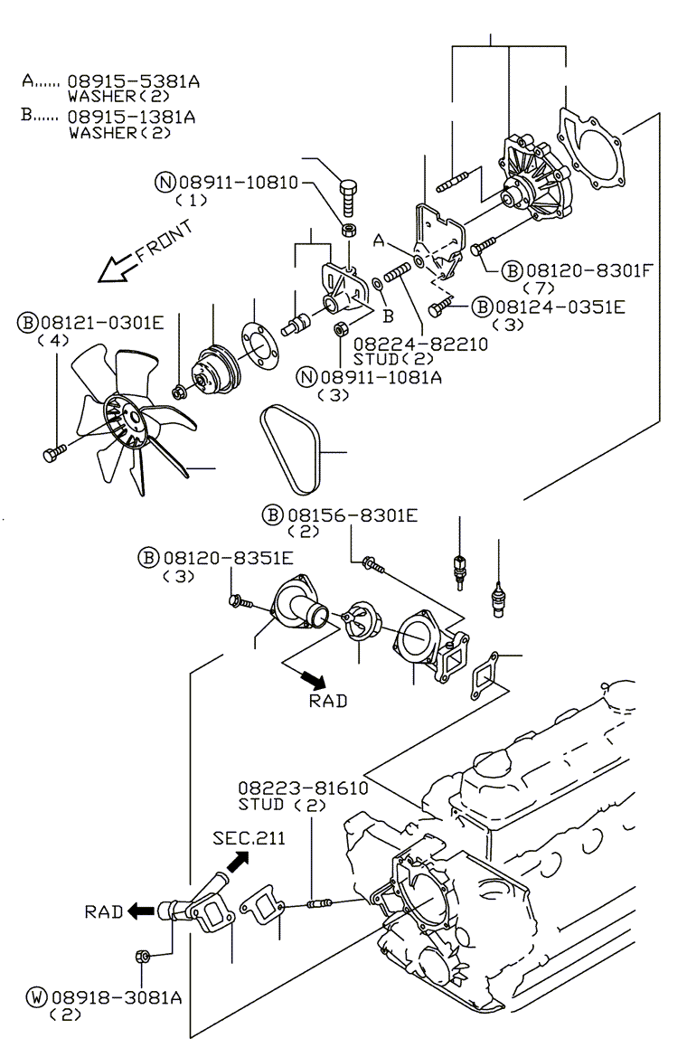 THERMOSTAT ASSY 21200-VB002 KOMATSU