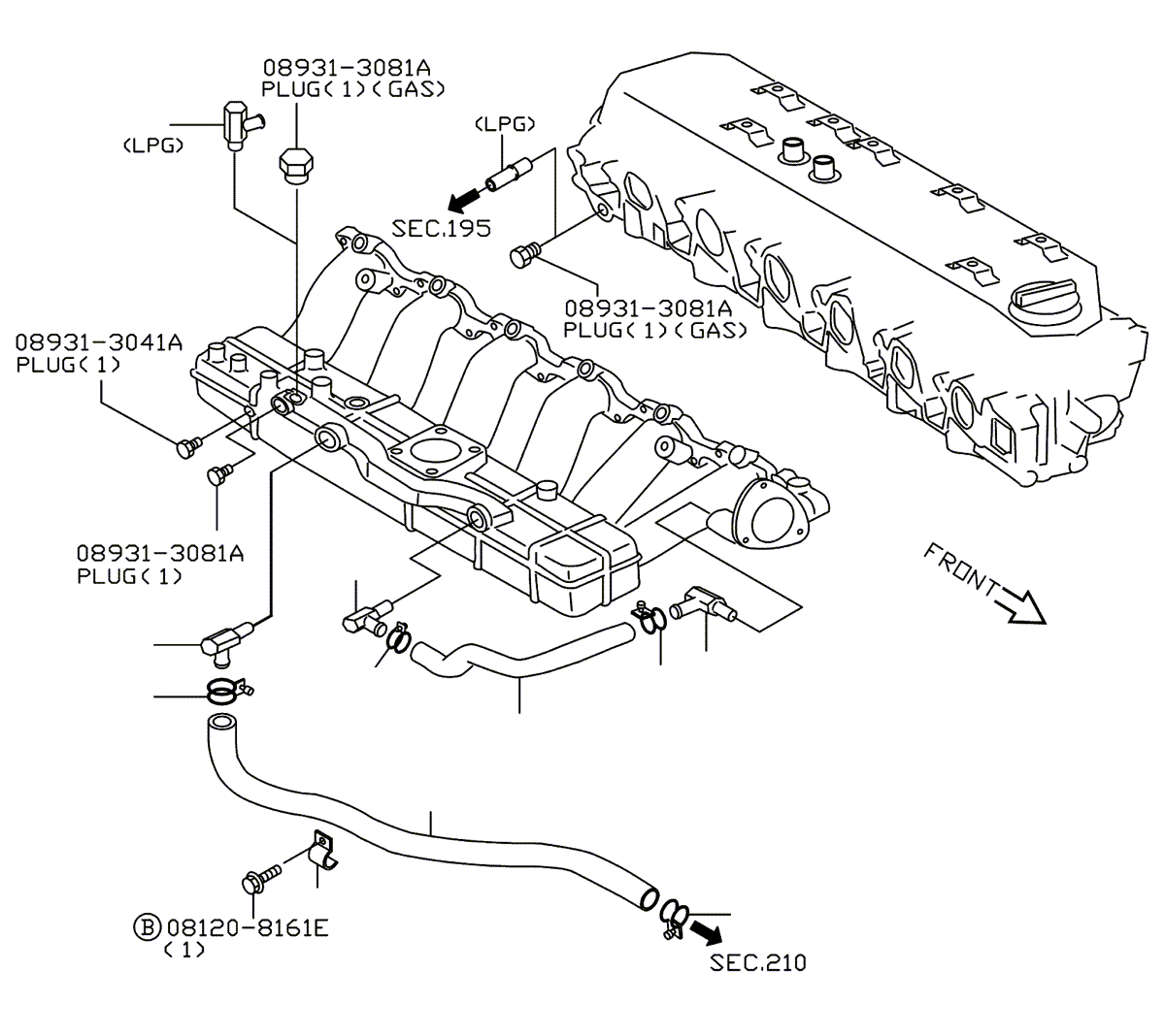 HOSE, WATER 14055-GY000 KOMATSU