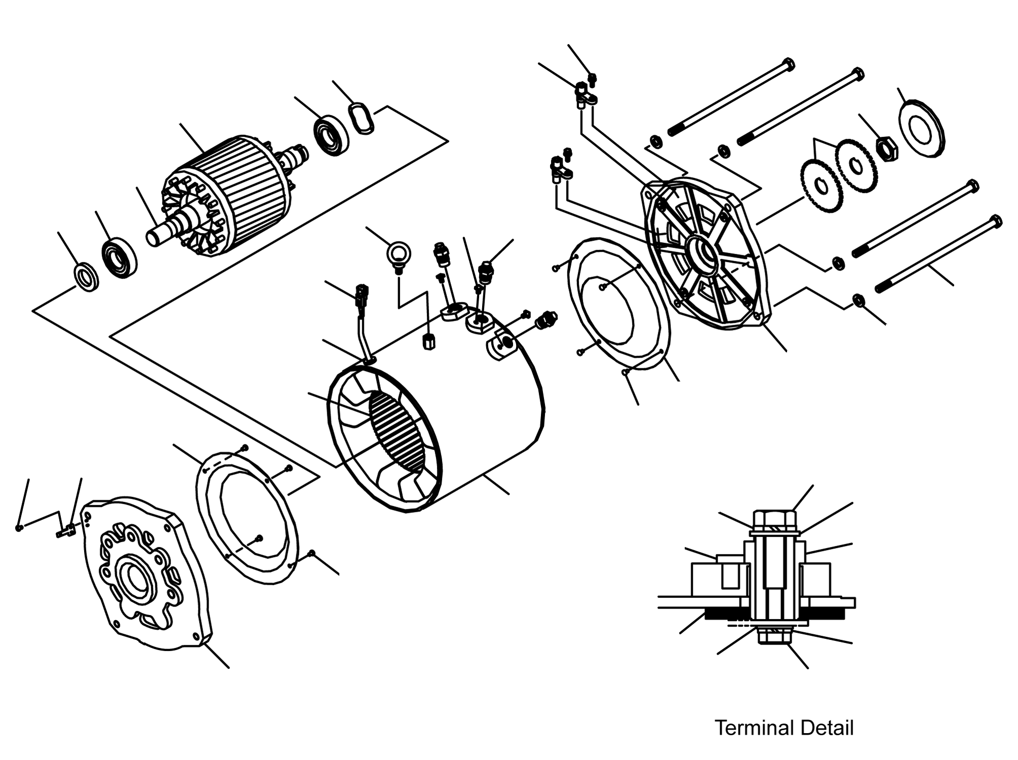 MOTOR ASSY - TRACTION (OPEN) 3BB-17-57110 KOMATSU